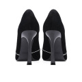 2019 High Heel Stiletto Women's Pumps Black Suede Leather x19-c023C Ladies Women custom Dress Shoes Heels For Lady